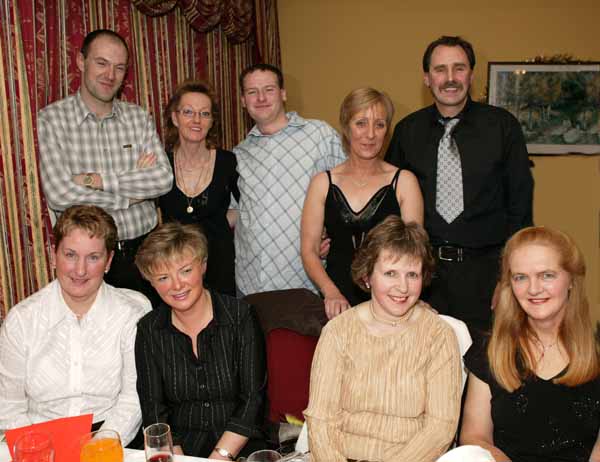 Group from Baxter Castlebar pictured at their Christmas Party in Breaffy House Hotel and Spa, Castlebar, front from left: Anne Biggins, Caroline Nestor,  Sara Jennings, and Mary Begley, at back: Michael Horan, Bernie Harrington, Thomas Grufferty,  Florrie Burns,  and Jimmy Burns. Photo Michael Donnelly

