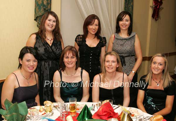 Group from St Angela's N.S. Castlebar, pictured at their Christmas Party night in the Welcome Inn Hotel Castlebar, front from left: Frances Connolly, Maria Spelman, Helen Lydon, and Keira Kilcoyne; At back: Laverne Heneghan, Lisa McHale and Yvonne Dowling. Photo:  Michael Donnelly 