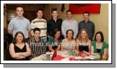 Pictured at the Castlebar Swimming Pool Christmas Party night in the Failte Suite Welcome Inn Hotel Castlebar, front from left: Olivia Finnerty, Kenny O'Malley,  Aisling Tuohy, Marian English, Sharon O'Malley and Marie Gill; At back Liam Molloy, Keith Durcan,  Martin Monroe Anthony O'Neill and Adrian Finnnerty. Photo:  Michael Donnelly
