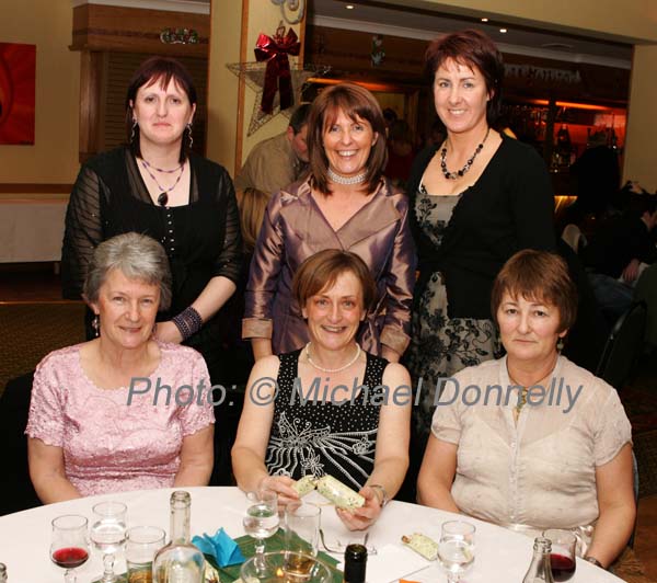 Group from Registration Office, New Antrim St, Castlebar pictured at their Christmas Party night in the Failte Suite Welcome Inn Hotel Castlebar, front from left: Maria Hayes, Carmel Gallagher, adn Tina butler; at back: Therese Gibbons, Tina Courell and Mary Coleman. Photo:  Michael Donnelly