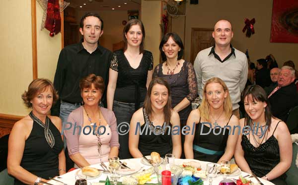Group from X-Ray Mayo General Hospital pictured  at their Christmas Party night in the Failte Suite Welcome Inn Hotel Castlebar, front from left: Ann Groden, Chris O'Donnell,  Ailish Mangan, Elaine Rochce and Paula Hackett, at back: Padraic Scully,  Jennifer Brogan,  Sandra Kelly and Finbar Hoban. Photo:  Michael Donnelly