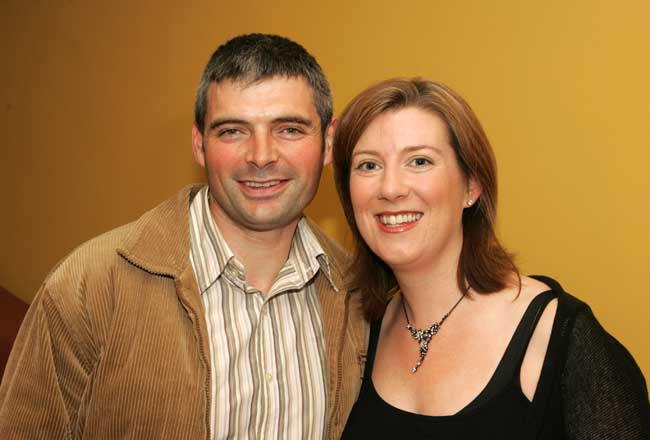 Patrick Cooley  and Dearbhle Fadden, Oranmore Co Galway pictured at the Des Bishop show in the TF Royal Theatre Castlebar, Dearbhle is originally from Castlebar.  Photo: Michael Donnelly.