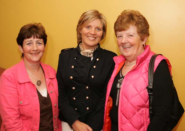 Teresa and Mary Burke and Teresa Forde Ballinrobe, pictured at "Remembering Kieran" (a tribute to Kieran Murphy Ballinrobe), in the tf Royal Theatre Castlebar. Photo:  Michael Donnelly