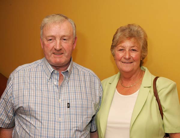 Jimmy McDonnell and Mary Teresa O'Flaherty pictured at "Remebering Kieran" (a tribute to Kieran Murphy Ballinrobe), in the tf Royal Theatre Castlebar. Photo:  Michael Donnelly