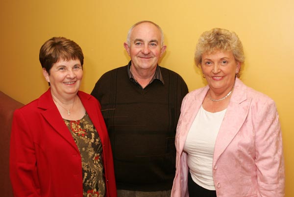 Peggy and Michael Jordan and Pauline Doherty Straide, pictured at "Remembering Kieran" (a tribute to Kieran Murphy Ballinrobe), in the tf Royal Theatre Castlebar. Photo:  Michael Donnelly