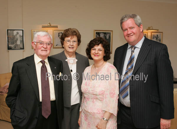 Pictured at the informal dinner of Muintir Mhaigheo Galway and Dublin in Pontoon Bridge Hotel, Pontoon, from left: Donal and Teresa Downes, Muintir Mhaigheo Galway and Lidia and Barry McLoughlin, Ballina  Photo:  Michael Donnelly