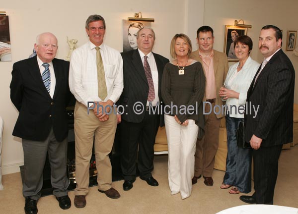 Pictured at the informal dinner of Muintir Mhaigheo Galway and Dublin in Pontoon Bridge Hotel, Pontoon, from left: John Walkin, chairman North Western Fisheries Board; JJ O'Hara, President Admiral Brown Society; Pearse Culkin, Chairman Muintir Mhaigheo, Dublin; Carmel Murray and Seamus Murray, chairman Muintir Mhaigheo Galway, Mary O'Hara and Declan Marley, President Muintir Mhaigheo Galway. Photo:  Michael Donnelly 