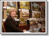 Angela Brady, Castlerea pictured with some of her exhibits at the Castlebar Rotary Club at the Castlebar Rotary Club Art sale (in conjunction with the Mayo Pink Ribbon Appeal) in Breaffy House Hotel, Castlebar. Photo:  Michael Donnelly
