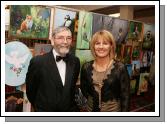 Castlebar Rotarians and organisers Joe Beirne and Vivienne Kyne, Castlebar pictured at the Castlebar Rotary Club Art sale (in conjunction with the Mayo Pink Ribbon Appeal) in Breaffy House Hotel, Castlebar. Photo:  Michael Donnelly