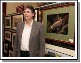 Michael Coleman Artist, Lahardaun pictured with some of his exhibits at the Castlebar Rotary Club at the Castlebar Rotary Club Art sale (in conjunction with the Mayo Pink Ribbon Appeal) in Breaffy House Hotel, Castlebar. Photo:  Michael Donnelly