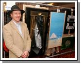 Charlestown Artist Philip Noonan pictured with some of his exhibits at the Castlebar Rotary Club at the Castlebar Rotary Club Art sale (in conjunction with the Mayo Pink Ribbon Appeal) in Breaffy House Hotel, Castlebar. Photo:  Michael Donnelly