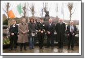 Pictured at the commemorations in Foxford Co Mayo Ireland to mark the 150th Anniversary of the death of Admiral William Brown, who was born in Foxford in 1777, from left: Oliver Murphy,  PRO Admiral Brown Society, Seamus Granahan Director of Services, MCC; Councillor Michelle Mulherin , MCC; Commander Mark Mellett, Irish Naval Sevice, Councillor Joe Mellett MCC; Peter Hynes Mayo Co Co; and Kevin Sherry member of the 1957 Centenary Admiral Brown Society. Photo Michael Donnelly