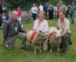 Mary and Michael Bryce Ballycastle pictured with their prizewinning best Factory lamb and best Butchers at Ballinrobe Agricultural Show included in photo on left is Sean Brennan Sheep Judge. Photo: Michael Donnelly.