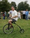 Eamon Marrey of Marrey Bikes and Gizmos Ballinrobe turned back the wheels of time with this Penny Farthing at Ballinrobe Agricultural Show. Photo: Michael Donnelly.