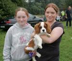 Annette and Fiona Masterson, Ballycroy, pictured with their prizewinning "Chicky" King Charles Puppy, a prizewinner in theToy Group and Best Puppy under 12 months  at Ballinrobe Agricultural Show). Photo: Michael Donnelly.