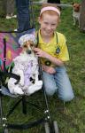 Ciara King  Glencorrib with her dog in the Fancy Dress category of the Dog Show at Ballinrobe Agricultural Show. Photo: Michael Donnelly.