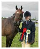 Michelle Judge, Convoy, Co Donegal pictured with the Reserve Champion Pony at the 88th Claremorris Agricultural Show,
Photo:  Michael Donnelly
