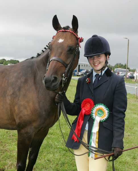 Michelle Judge, Convoy, Co Donegal pictured with the Reserve Champion Pony at the 88th Claremorris Agricultural Show,
Photo:  Michael Donnelly
