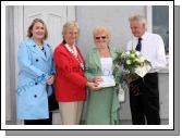 Bea Cannon, Claremorris is presented with the "Best Dressed Lady" Award (Thomas Sabo jewellery) at Claremorris Agricultural Show by Dorothea Lazenby, National Chairman of the Irish Shows Association, (prize sponsored by Robert Blacoe Jewelllers, Claremorris and Galway; Included in photo are Mary Greally (Judge) and Frank Mitchell, Show Committee, who presents bouquet of flowers sponsored by Blathana. Photo:  Michael Donnelly