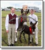 Claire Heneghan, Knocknagur Tuam and Caroline Turner, Milltown  with their prizwinning Donkey and foal at foot (sponsored by Temptations) at Claremorris Agricultural Show. They also qualified for the All Ireland Donkey Mare and Foal Championship in Ballinasloe Show on October 2nd. Photo:  Michael Donnelly