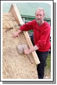 Dennis Wright, Hollymount, dressing water reeds  (Thatching) at Claremorris Agricultural Show, . Photo:  Michael Donnelly