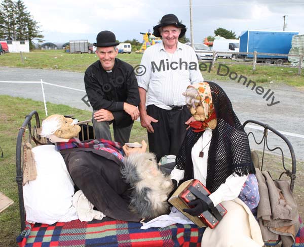 Martin Donnelly Milltown and Paddy Walsh Kilmaine taking part in the "Irish Wake" at Claremorris Agricultural Show. Photo:  Michael Donnelly