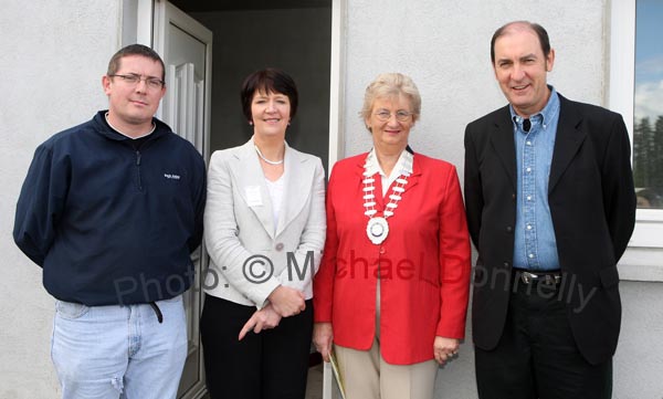 Pictured at the official opening of Claremorris Agricultural Show, from left; Paul Hanley, chairman; Maureen Finnerty Secretary, Dorothea Lazenby, chairman Irish Shows Association and Eamon Finnerty of Houston Texas who performed the official opening of the show.
Photo:  Michael Donnelly
