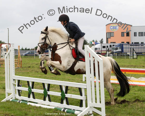 Cormac Hanley Jnr, Claremorris, on Clonmel Princess jumping at Claremorris Show Jumping section at Claremorris Agricultural Show. Photo:  Michael Donnelly