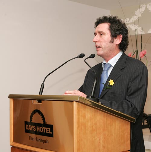 Deputy Jerry Cowley, T.D. speaking at  at the official opening of Days Hotel "The Harlequin", Castlebar. Photo:  Michael Donnelly