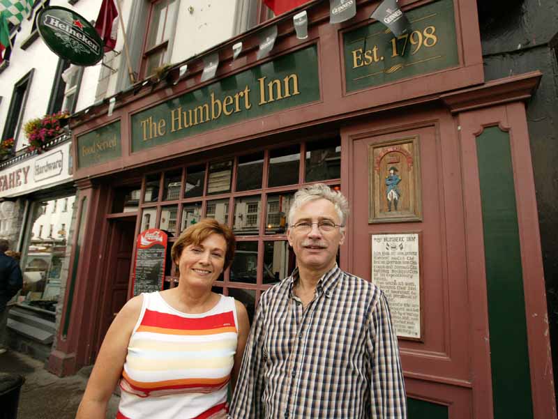 Kate Hegarty manageress and John Connaughton, proprietor Humbert Inn Castlebar. Photo:  Michael Donnelly