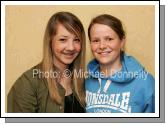 Rachel Lydon and Tressan Maughan, pictured at the Castlebar Mitchels Ladies Football Club Fashion Show in the Failte Suite, Welcome Inn Hotel, Castlebarl. Photo:  Michael Donnelly