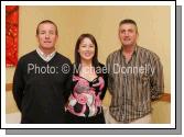 Wally Flynn, Siobhan Lawlor and Padraic McManamon, pictured at the Castlebar Mitchels Ladies Football Club Fashion Show in the Failte Suite, Welcome Inn Hotel, Castlebarl. Photo:  Michael Donnelly