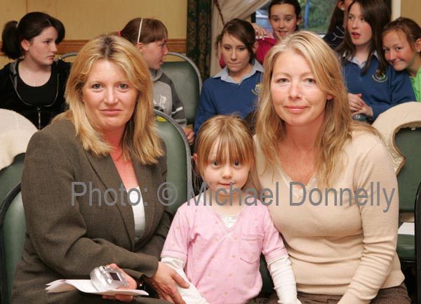 Pictured at the Castlebar Mitchels Ladies Football Club Fashion Show in the Failte Suite, Welcome Inn Hotel, Castlebar, from left: Linda Glennon, Ciara and Helen Middleton. Photo:  Michael Donnelly