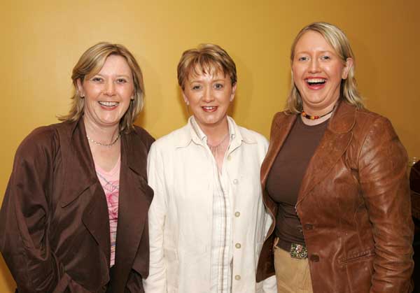Mortimer sisters, Westport from left, Maureen Ann and Trish pictured at Pat Shortt, in the new Royal Theatre Castlebar. Photo Michael Donnelly

