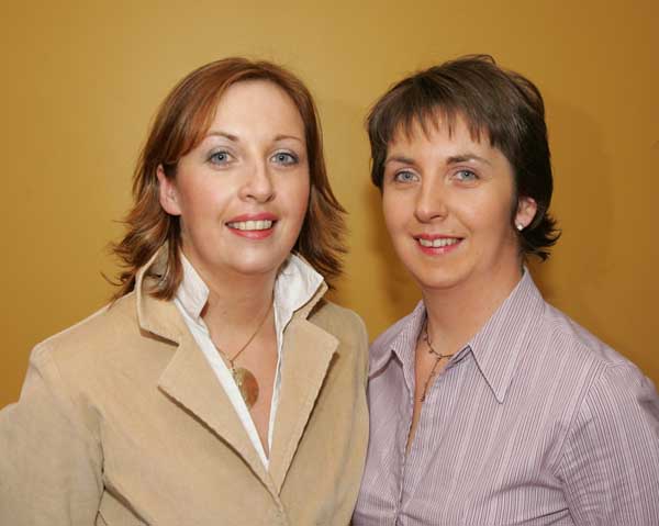Sisters - Margaret Mitchell Breaffy, and Mary Moloney, Robeen pictured at Pat Shortt, in the new Royal Theatre Castlebar. Photo Michael Donnelly