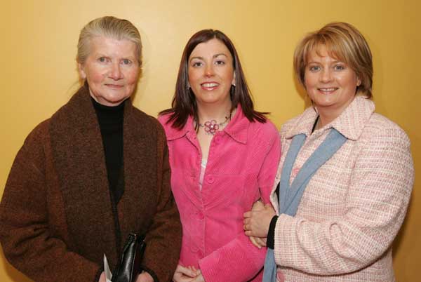 Noreen Caulfield and Breda Flanagan, Ballyhaunis and Mary Caulfield Ballina, pictured at Pat Shortt, in the new Royal Theatre Castlebar. Photo Michael Donnelly