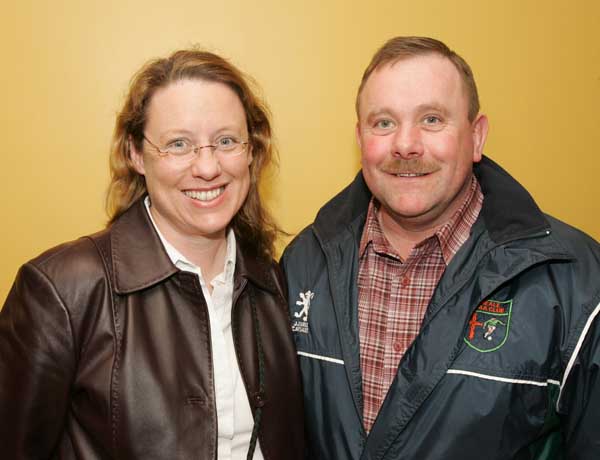 Marian and Ray McHugh, Cong, pictured at Pat Shortt, in the new Royal Theatre Castlebar. Photo Michael Donnelly