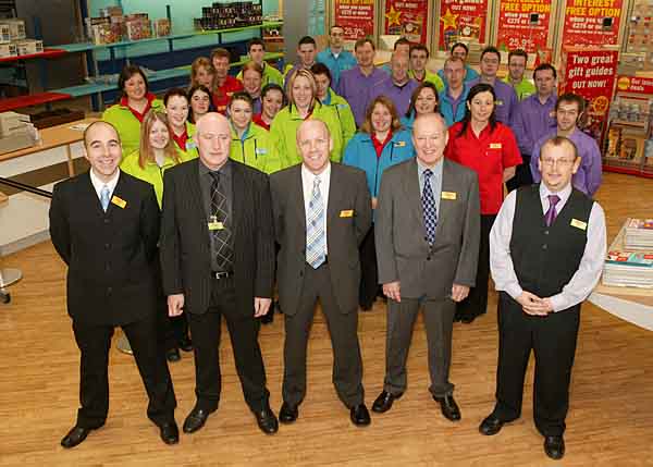 The Staff on opening day at Argos Castlebar 2nd Dec 2004. Photo Michael Donnelly.