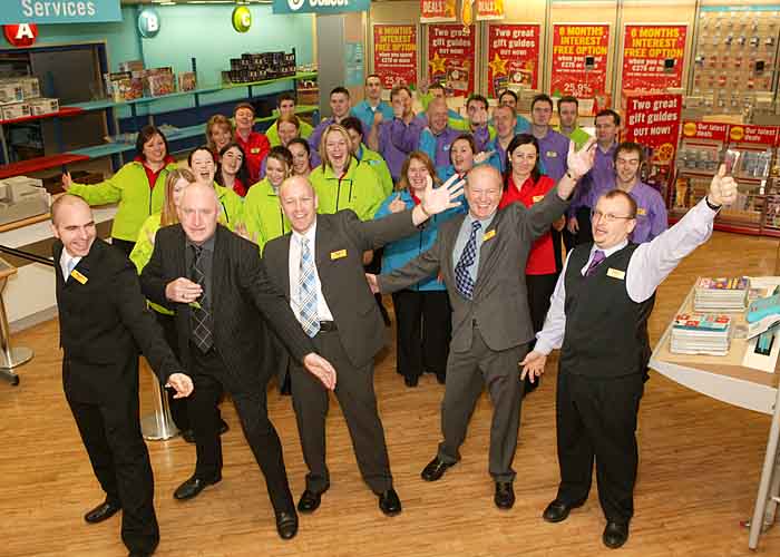 Staff of Castlebar Argos pictured on the opening of the store at Hopkins Road  2nd Dec 2004.
Photo: Michael Donnelly