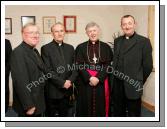 Pictured at the official opening and blessing of CBE's new Head Office and Research and Development Centre IDA Business Park Claremorris, from left: Mgr Dermot Moloney PP, VG,Crossboyne; Mgr Cathal Brennan, Archbishop Michael Neary, and Monsignor Joe Quinn, PP Knock. Photo:  Michael Donnelly