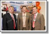 Pictured at the official opening of CBE's new Head Office and Research and Development Centre, IDA Business Park Claremorris, from left: Gerard Concannon, CEO and Chairman of CBE; Deputy John O'Mahony, T.D. and Mayo Senior Football Team manager and Seamus Murray, Financial Controller CBE and Group Director; Photo:  Michael Donnelly