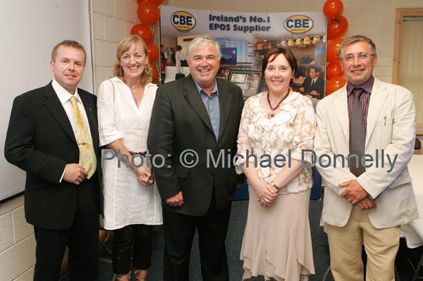 Pictured at the official opening, blessing and Mass of Thanksgiving of CBE's new Head Office and Research and Development Centre, IDA Business Park Claremorris, from left: David Keane of Watch Tower Designs Claremorris; Pat Keane, Michael Keane, Sheila Duggan, Claremorris and Aidan Keane. Photo:  Michael Donnelly