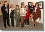 Pictured at the official opening of the Exhibition "Reclaiming the Serpent" by Caroline Hopkins Castlebar in the Linenhall Art Centre Castlebar, from left: Cllr Harry and Siobhan Barrett; Ann Gibbons, Marian Langan, Chris O'Brien,  Liam  and Olga Magee Castlebar.  Photo: Michael Donnelly.