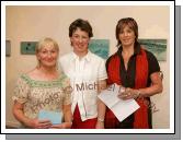 Pictured at the official opening of "Empire of Light" an exhibition of paintings by Chris Banahan, in the Linenhall Arts Centre Castlebar, from left: Angela Gavin, Edel McCool and Myra Carney, Castlebar. Photo:  Michael Donnelly