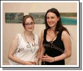 Neasa McGarrigle and Katie Burke Castlebar, pictured at the official opening of "Empire of Light" an exhibition of paintings by Chris Banahan, in the Linenhall Arts Centre Castlebar. The exhibition continues until 30th June. Photo:  Michael Donnelly
