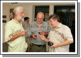 Pictured at the official opening of "Empire of Light" an exhibition of paintings by Chris Banahan, in the Linenhall Arts Centre Castlebar, from left: Tom and Malcolm Smith Clogher Westport and Ian Wieczorek, Linenhall Arts Centre. Photo:  Michael Donnelly