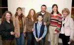 Pictured at the official opening of  Exhibition of  Small Paintings by Hazel Walker in the Linenhall Arts Centre Castlebar, from left: Marliese Hertfelder, Ballyhaunis; Susie Quinn, Kilmeena,  Moira Stratford, Ballyhaunis; Bernard Hussey, David Slack Ballina, Pauline Garavan, Castlebar and Anne Murtagh Swinford.  The Exhibition runs until 22nd December. Photo: Michael Donnelly