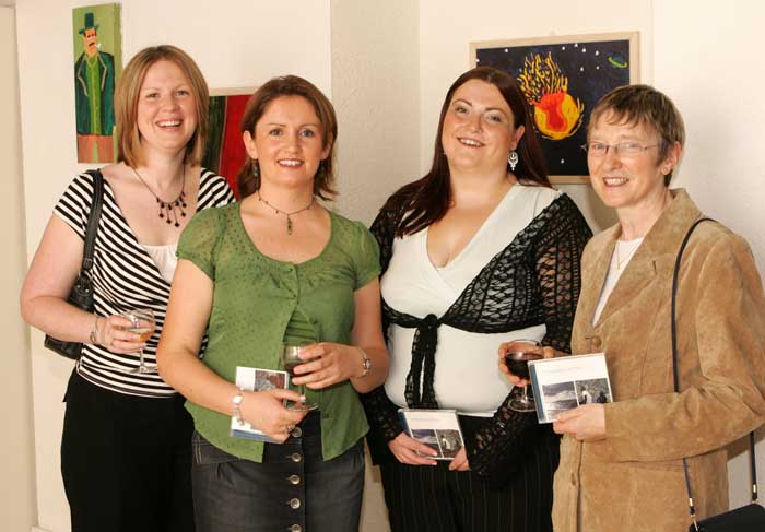 Pictured at the launch /reading of Poetry CD, "A Disturbance of Poets" featuring  poems by thirteen Mayo Poets, in the Linenhall Arts Centre Castlebar, (all proceeds of sale of CD going to Hospice Africa Uganda), from left: Caroline Staunton, Castlebar; andrea Heneghan, Westport; Ada Farrar, President Students Union GMIT Castlebar and Teresa Costello Westport. Photo:  Michael Donnelly