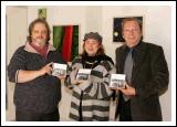 Pictured at the launch /reading of Poetry CD "A Disturbance of Poets" featuring poems by thirteen Mayo Poets in the Linenhall Arts Centre, Castlebar, from left: Jho Harris "All Points West" and Mid West Radio; Sinead McClure, and Peter McParland, Photographer Culfada Sligo. Photo:  Michael Donnelly