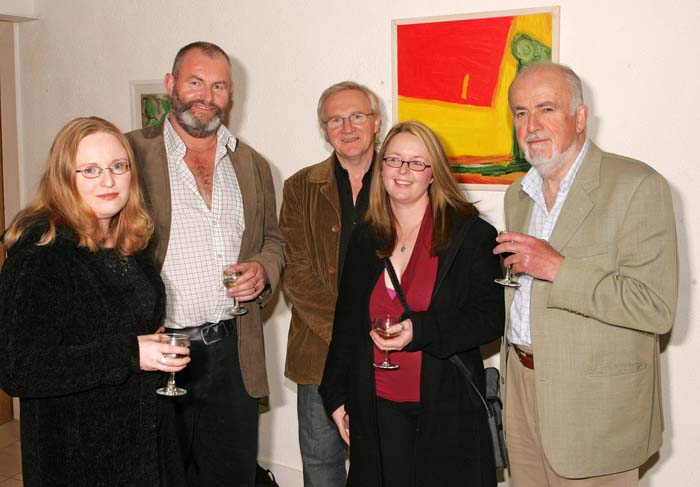 Pictured at the launch /reading of Poetry CD, "A Disturbance of Poets" featuring  poems by thirteen Mayo Poets in the Linenhall Arts Centre Castlebar, (all proceeds of sale of CD going to Hospice Africa Uganda), from left: Sharon Irwin Killala; Seamus Geraghty, Belmullet; Terry McDonagh, Kiltimagh; Lizann Gorman, Balllina; and  Iarla Mongey, Castlebar Project Director. Photo:  Michael Donnelly